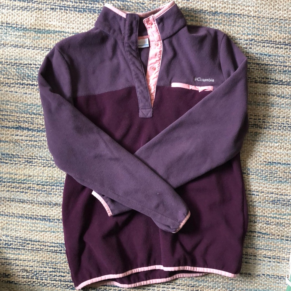 Columbia snap fleece. Size L
